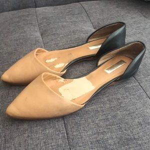 Tan & Black Halogen Flats